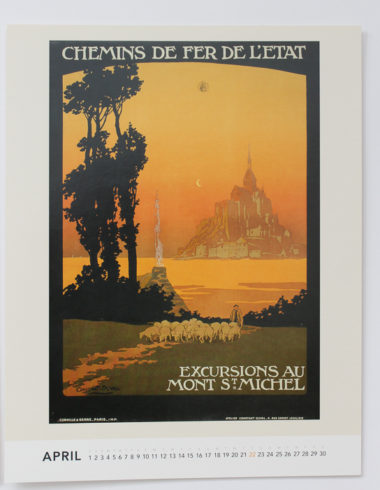 Vintage Calendar Travel Posters