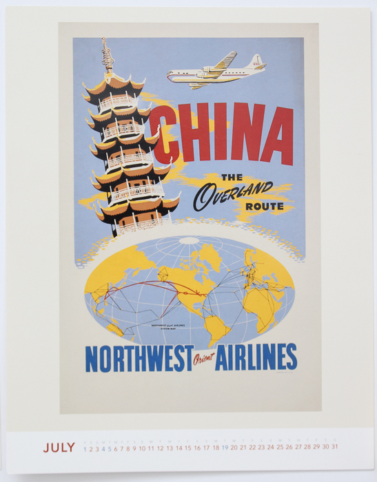 Vintage Calendar Travel Posters