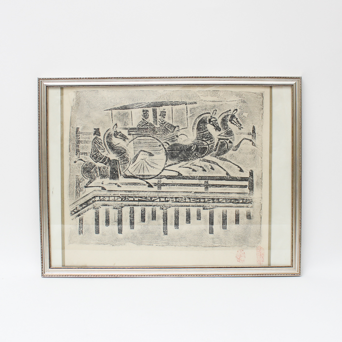 Chinese Rubbing of a Chariot