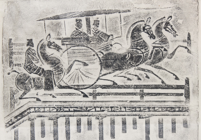 Chinese Rubbing of a Chariot