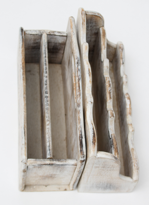 Distressed Wooden Desk Organizers