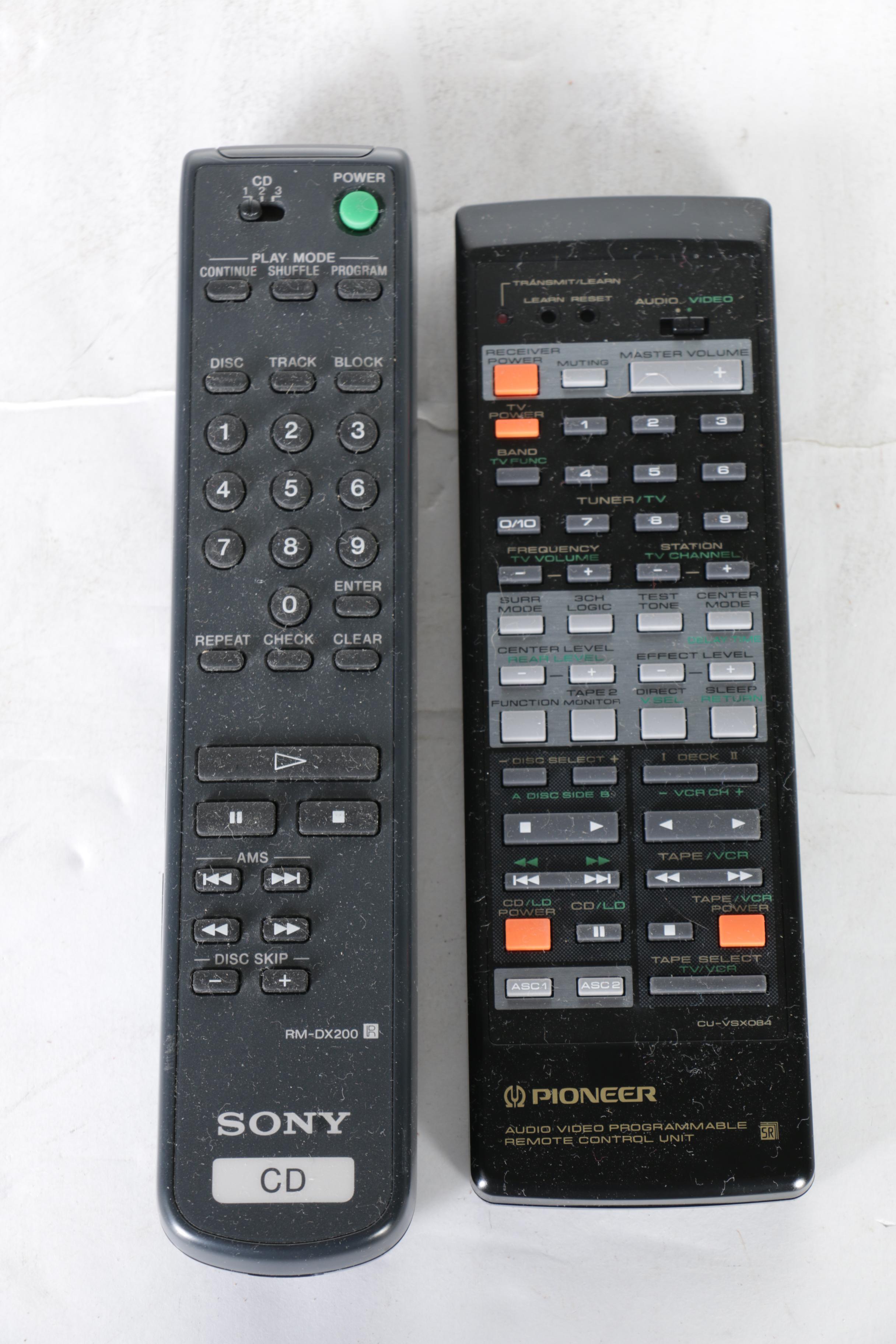 Sony and Pioneer Stereo Components