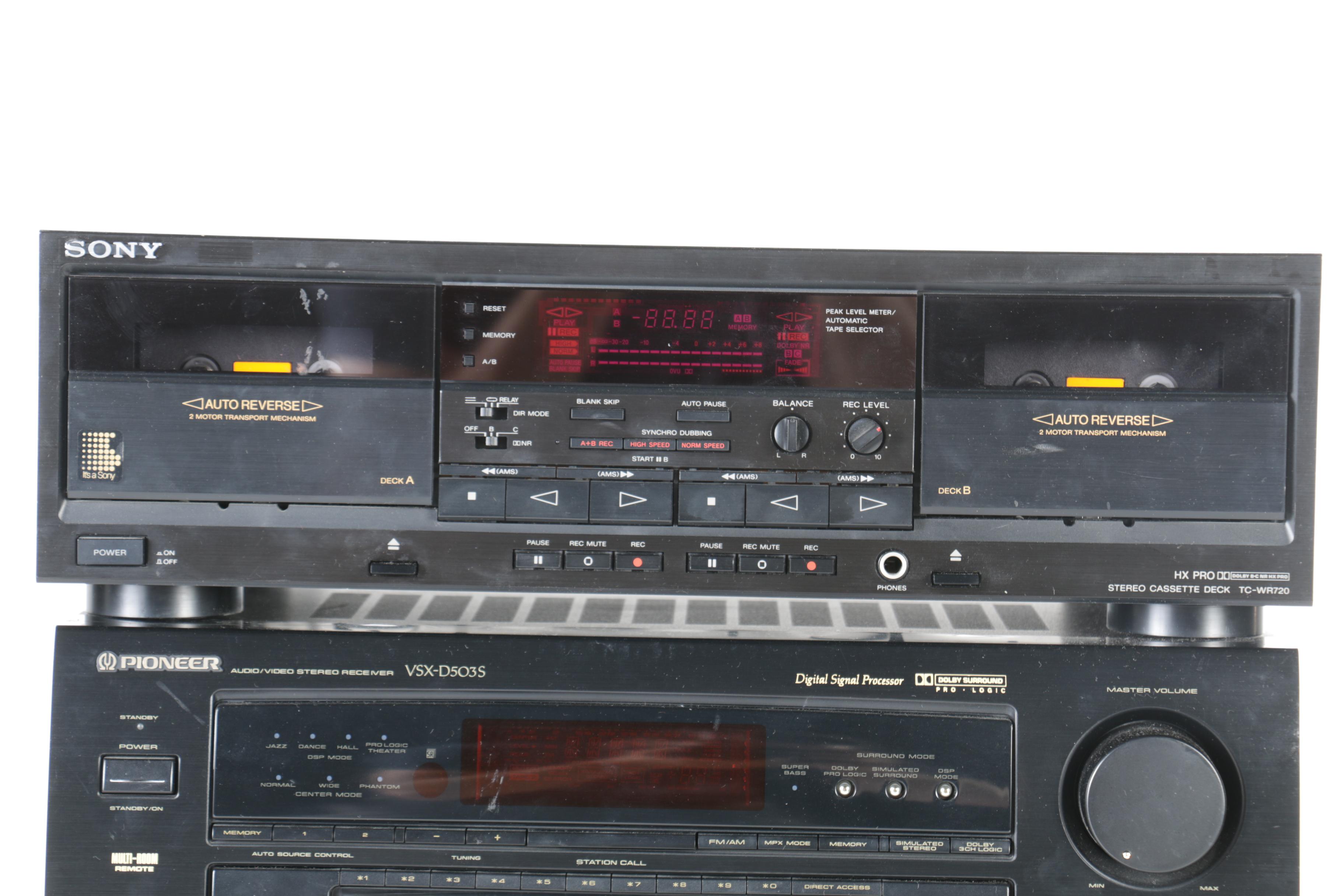 Sony and Pioneer Stereo Components