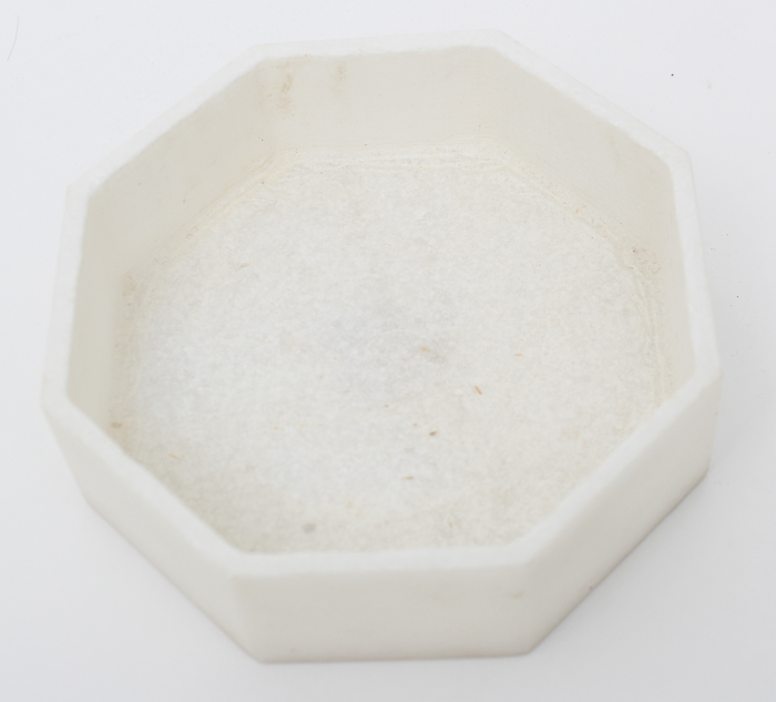 Vintage Stone Trinket Box with Floral Inlay