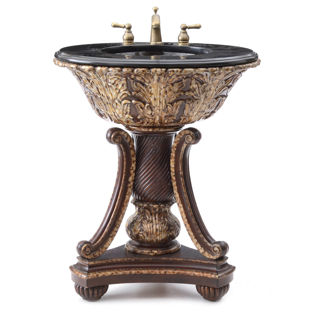 Ornately Molded Pedestal Sink