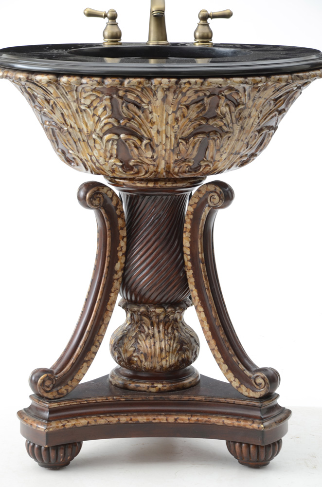 Ornately Molded Pedestal Sink