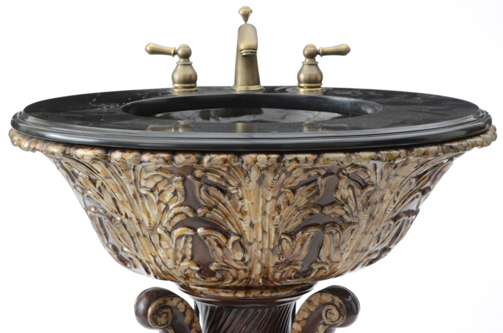 Ornately Molded Pedestal Sink