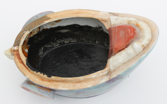 Vintage Lidded Pig Head Vessel