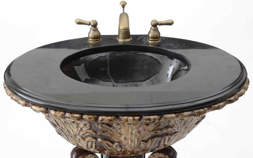 Ornately Molded Pedestal Sink
