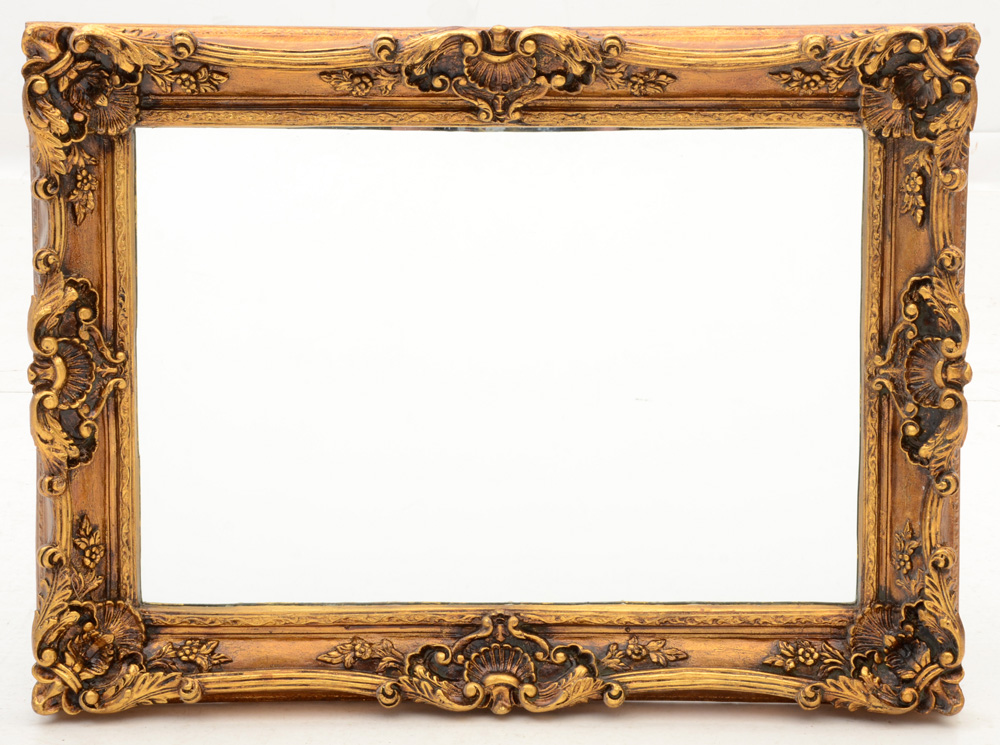 Ornately Framed Rectangular Wall Mirror
