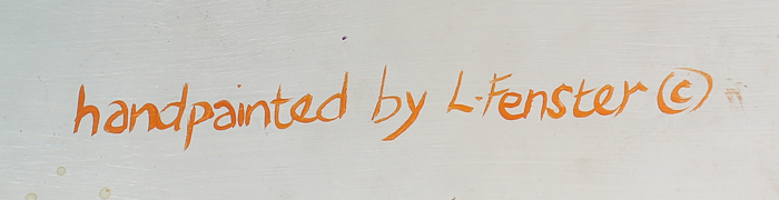 Folk-Decorated Footstool by L. Fenster