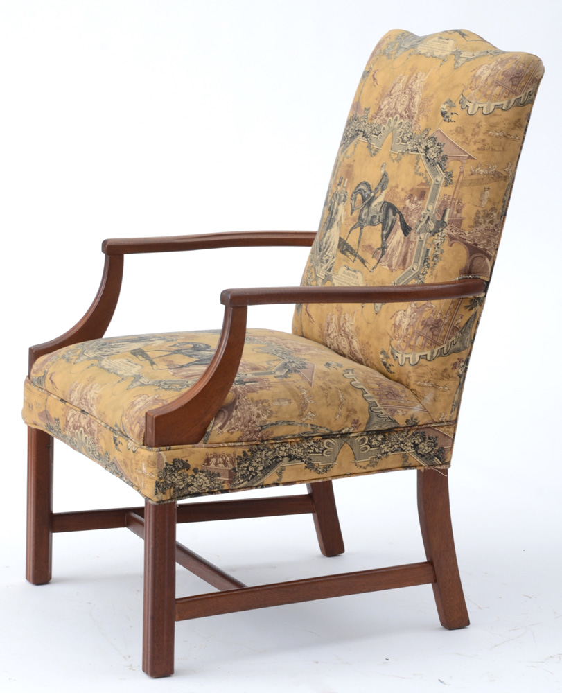 Pair of Equestrian Motif Armchairs