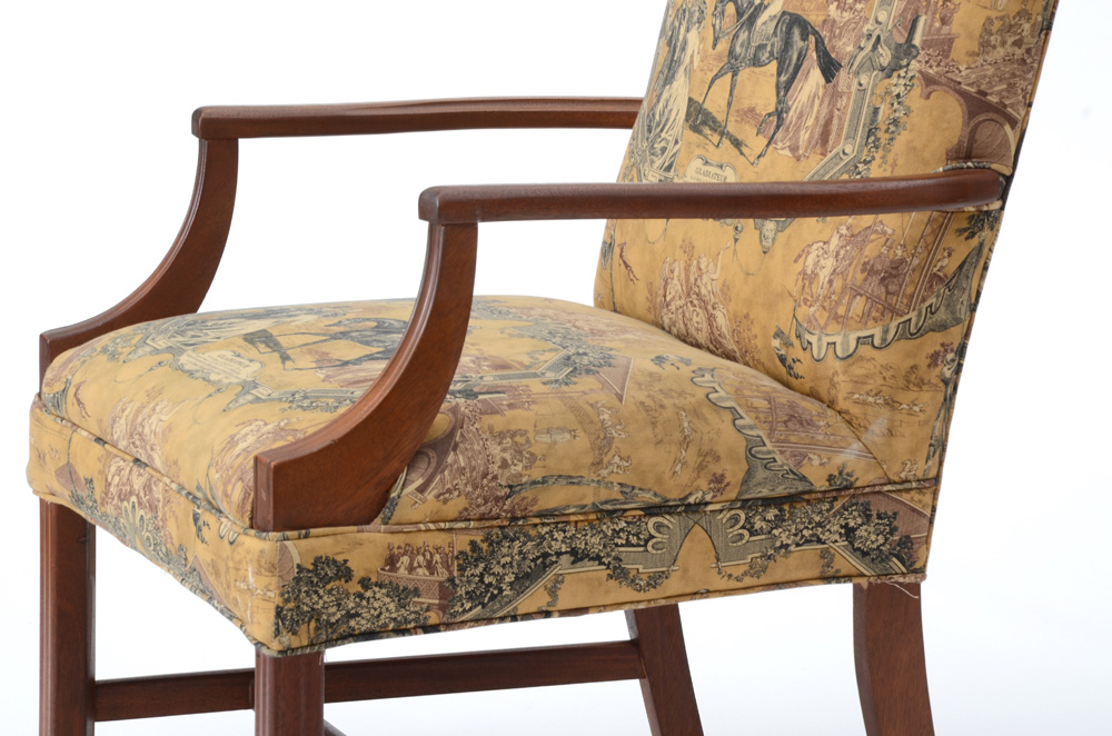 Pair of Equestrian Motif Armchairs