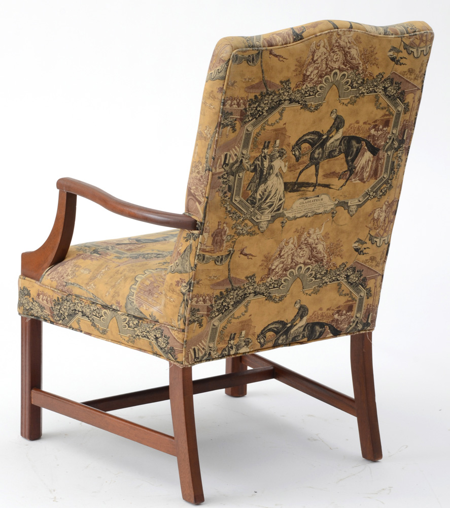 Pair of Equestrian Motif Armchairs