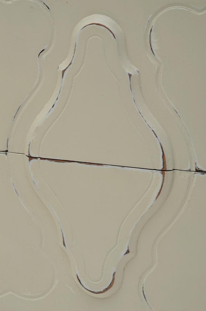 Vintage Cottage Style White Painted Dresser