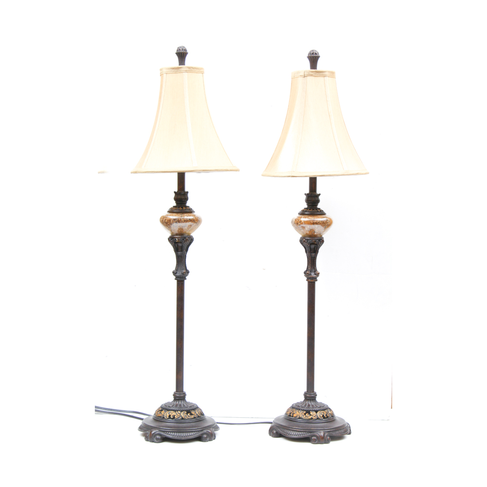 Metal and Glass Accent Lamps