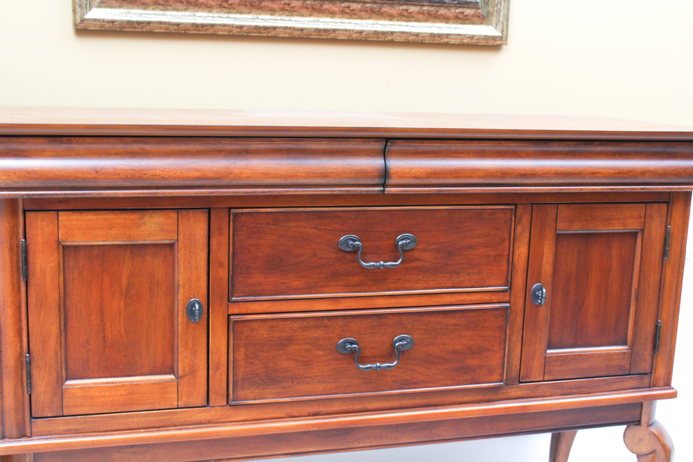 Cherry Buffet with Felt Lined Flatware Drawers