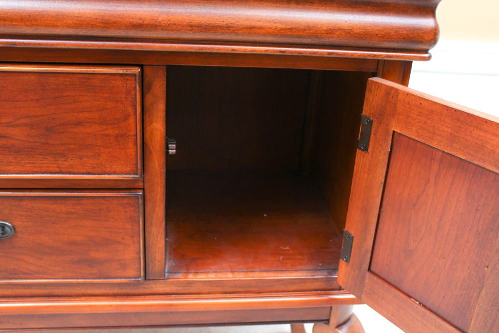 Cherry Buffet with Felt Lined Flatware Drawers