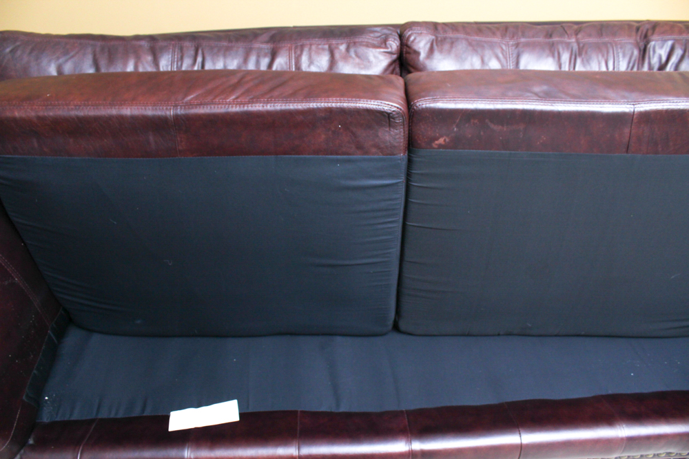 Leather Sofa with Brass Tack Detail