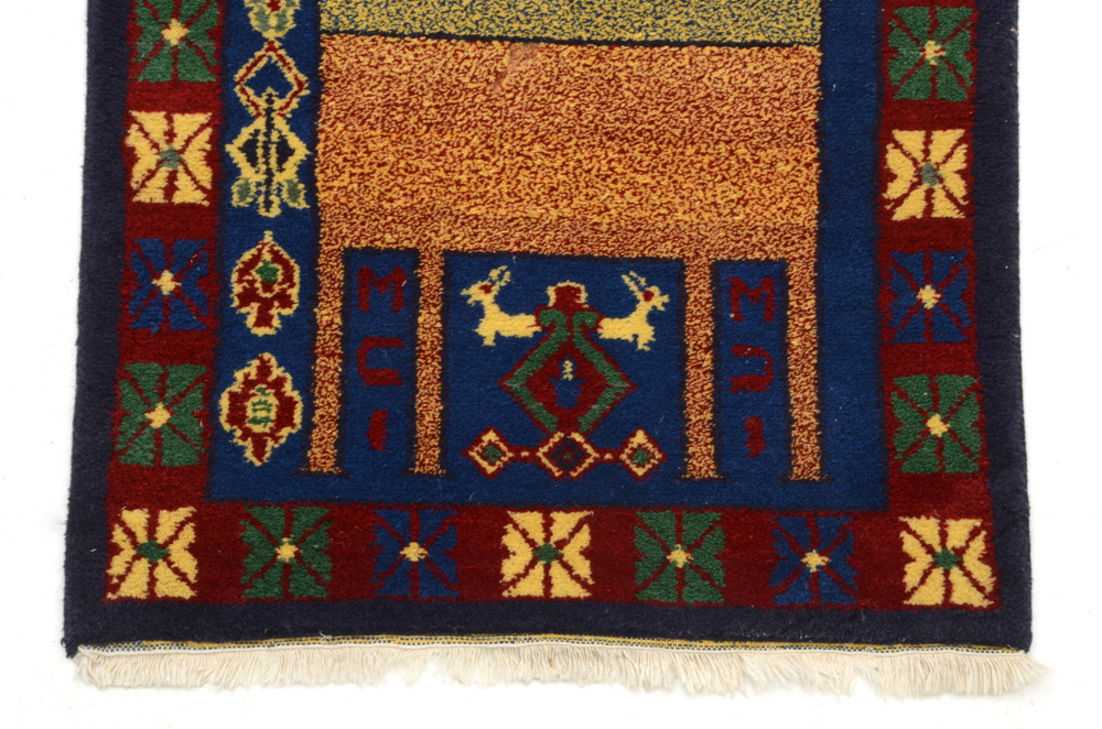 Hand-Woven Gabbeh Style Indian Accent Rug