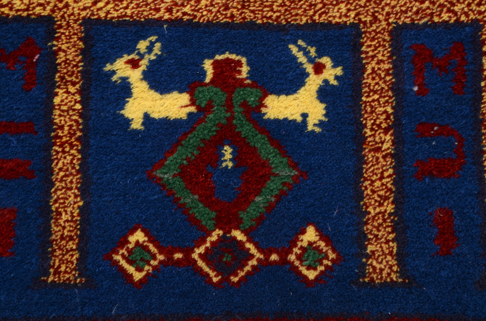 Hand-Woven Gabbeh Style Indian Accent Rug