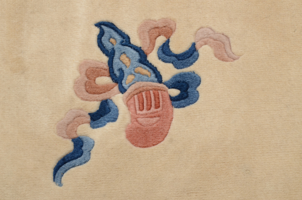 Chinese Hand Loomed and Carved Wool Rug