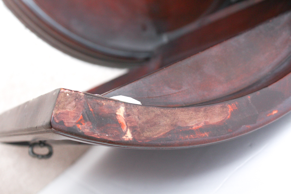 Round Black Marble Veneer Top Side Cabinet