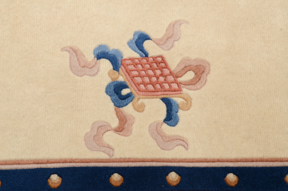 Chinese Hand Loomed and Carved Wool Rug