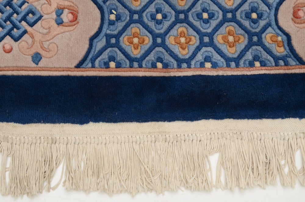 Chinese Hand Loomed and Carved Wool Rug