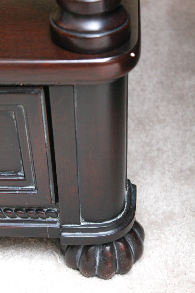 Collezione Europe Glass Top Side Table