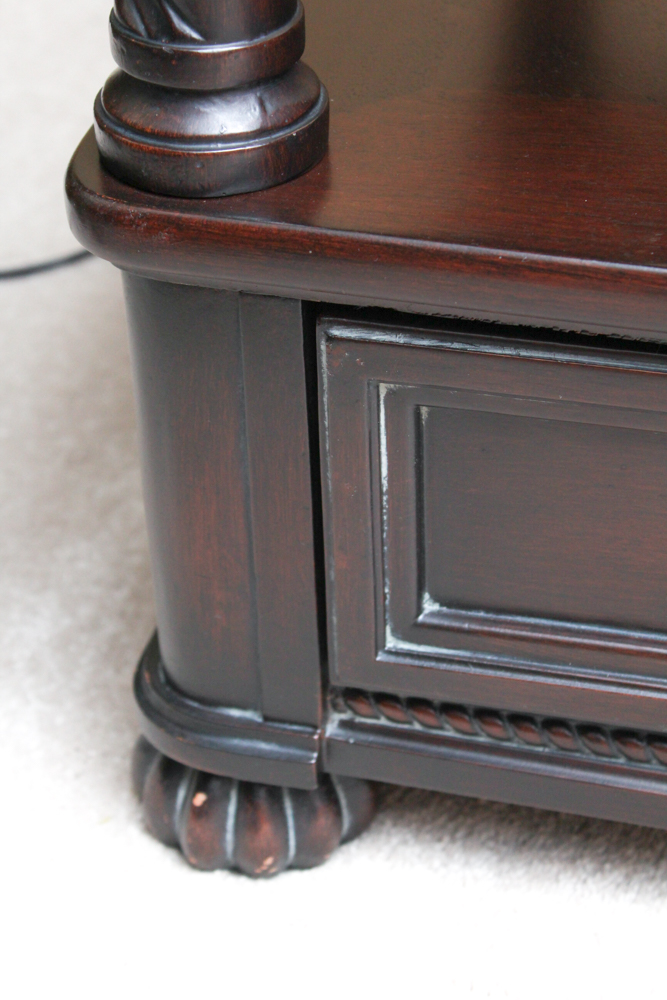 Collezione Europe Glass Top Side Table