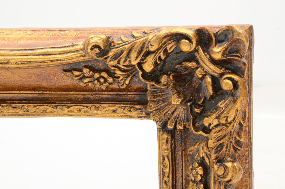 Ornately Framed Rectangular Wall Mirror