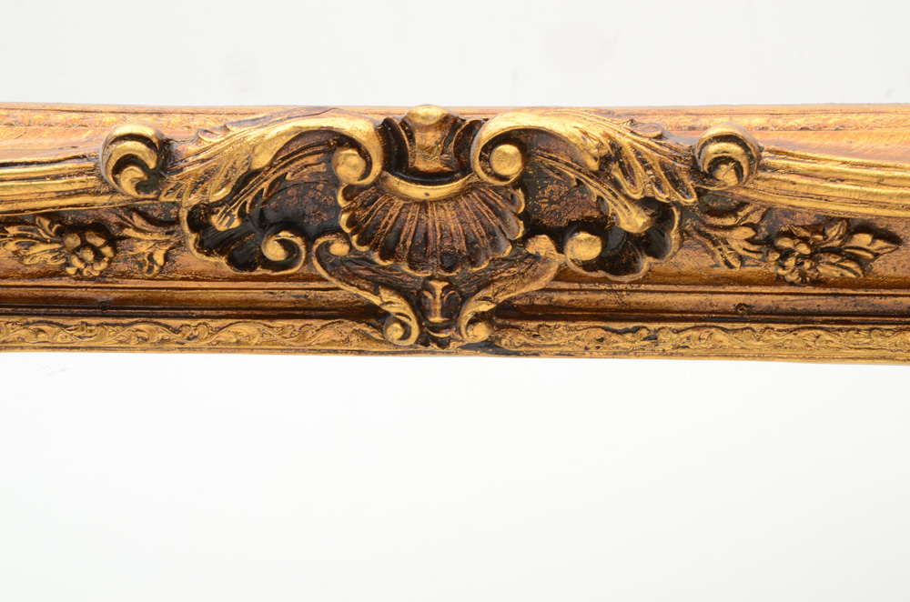 Ornately Framed Rectangular Wall Mirror