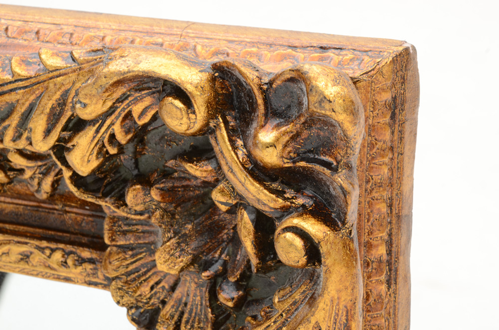 Ornately Framed Rectangular Wall Mirror