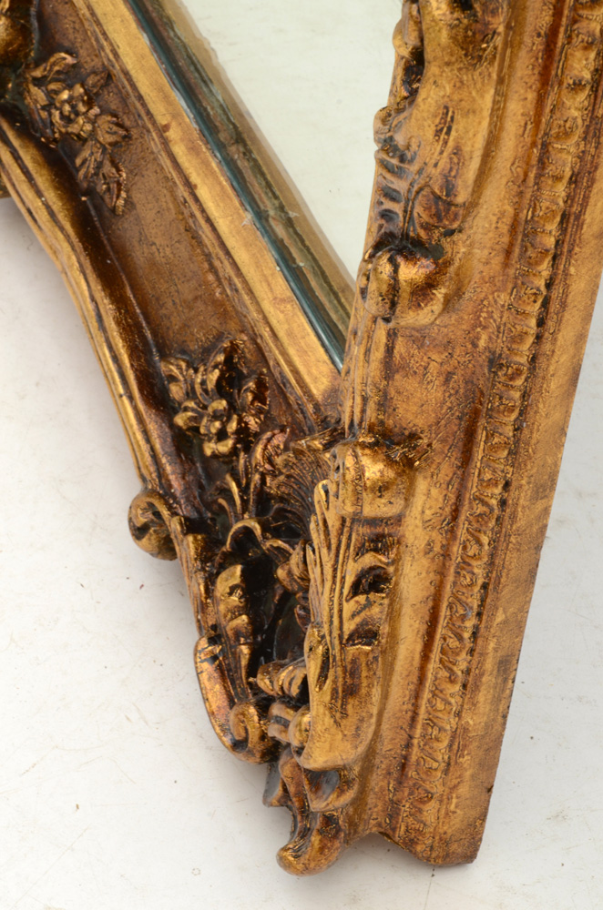 Ornately Framed Rectangular Wall Mirror