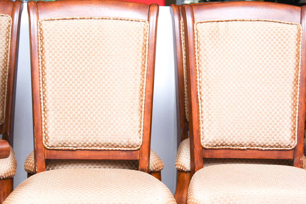 Upholstered Cherry Dining Chairs