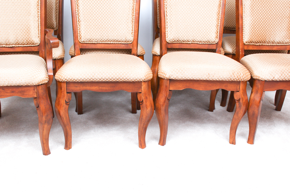Upholstered Cherry Dining Chairs