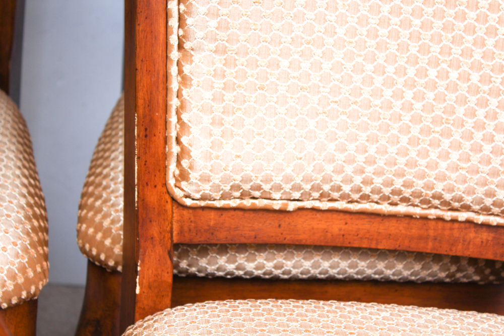 Upholstered Cherry Dining Chairs