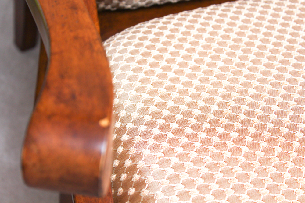 Upholstered Cherry Dining Chairs