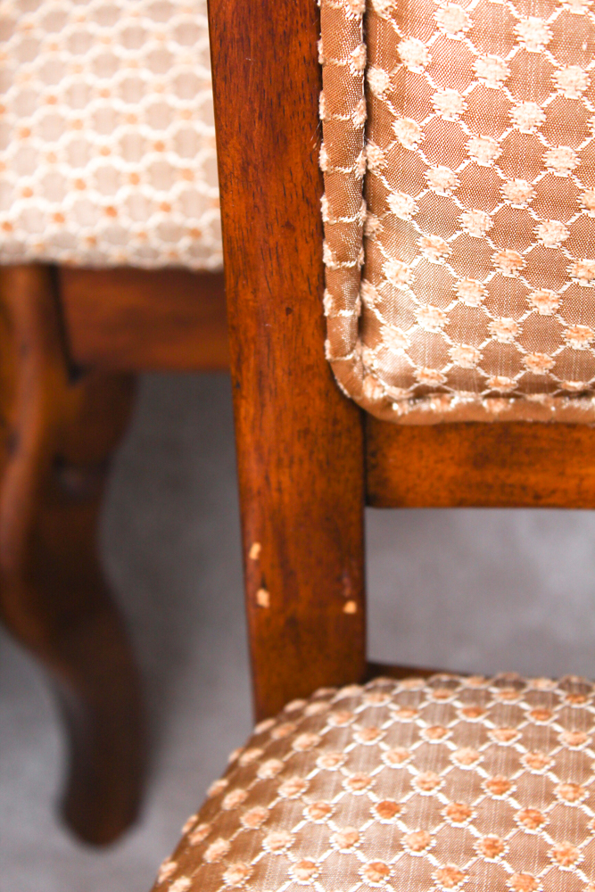 Upholstered Cherry Dining Chairs