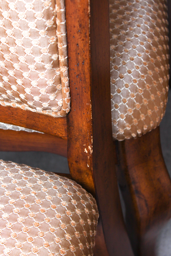 Upholstered Cherry Dining Chairs