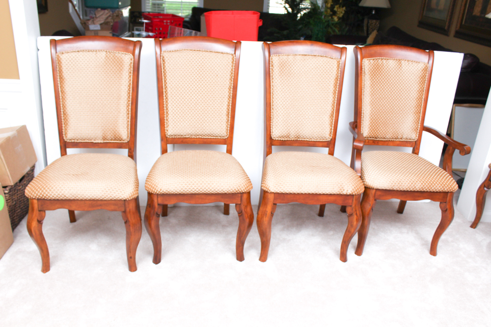 Upholstered Cherry Dining Chairs