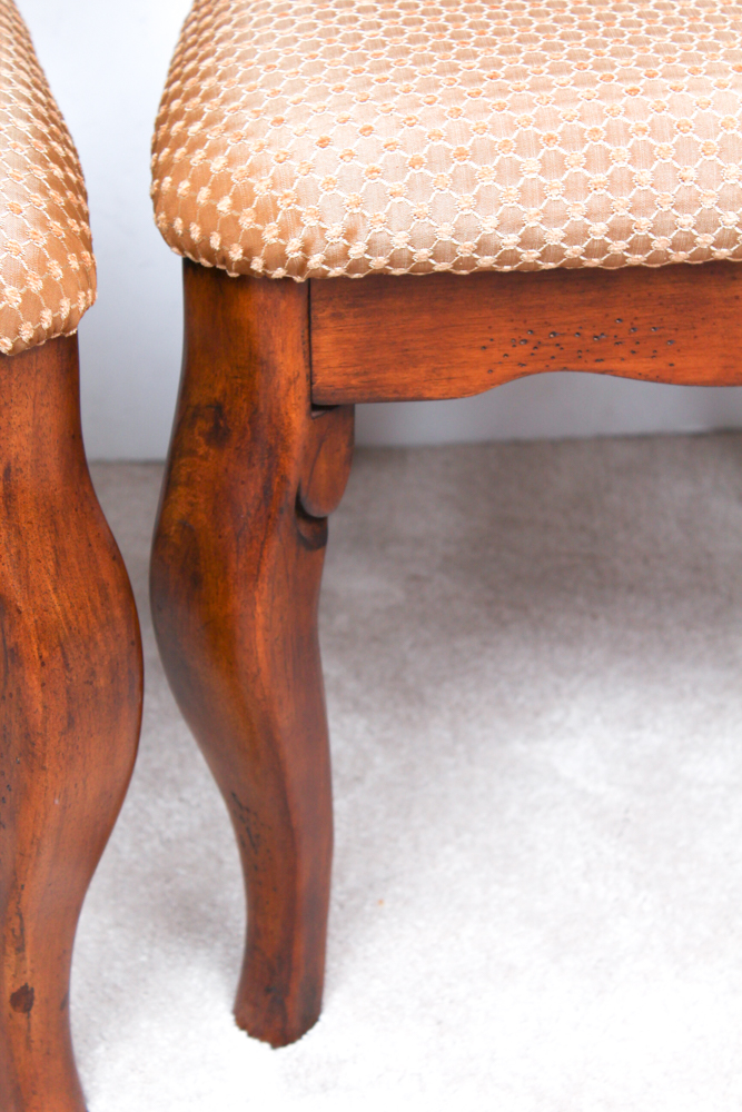 Upholstered Cherry Dining Chairs