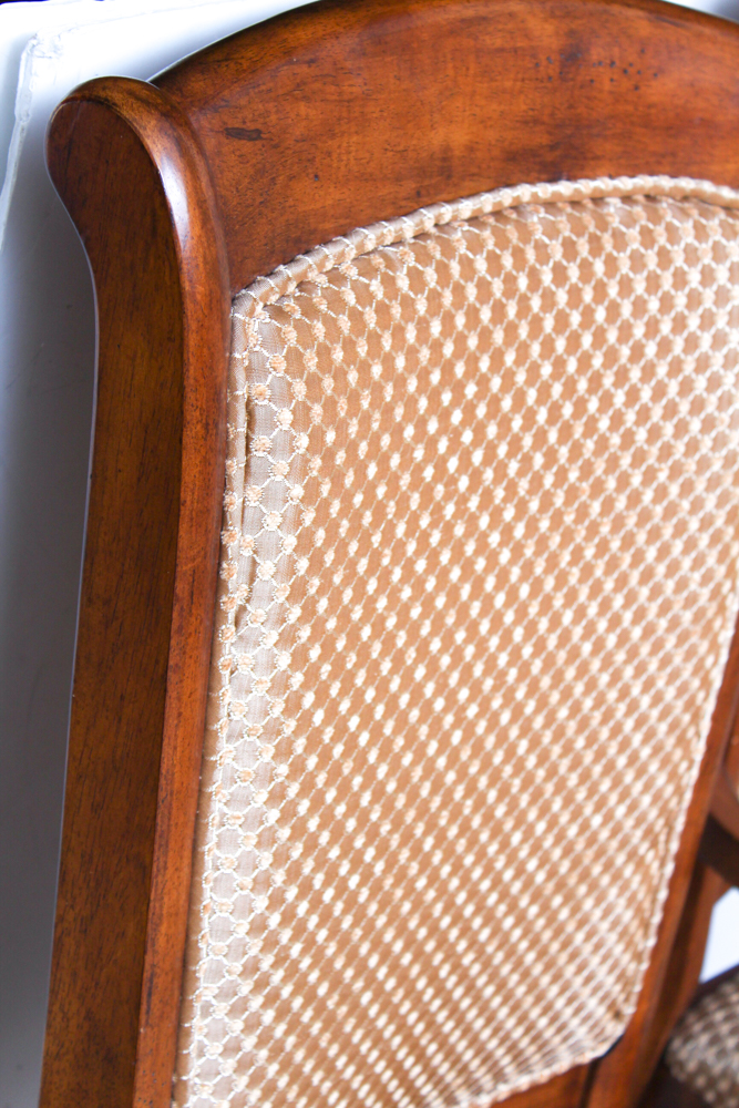 Upholstered Cherry Dining Chairs