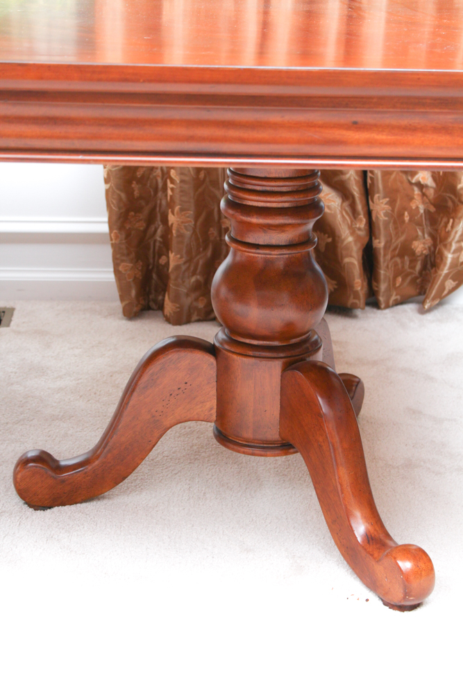 Double Pedestal Cherry Dining Table