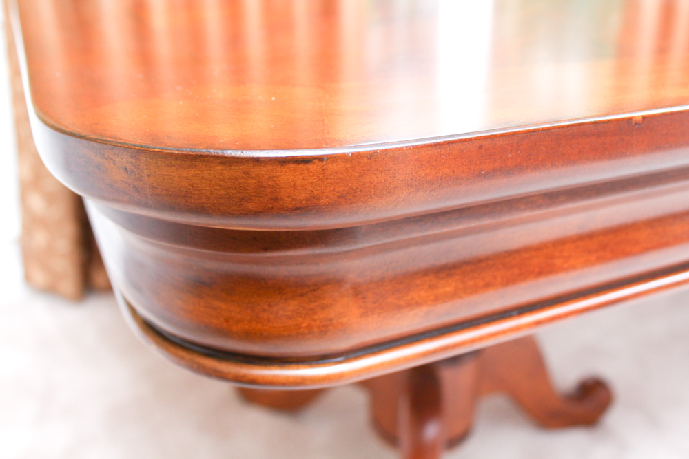 Double Pedestal Cherry Dining Table