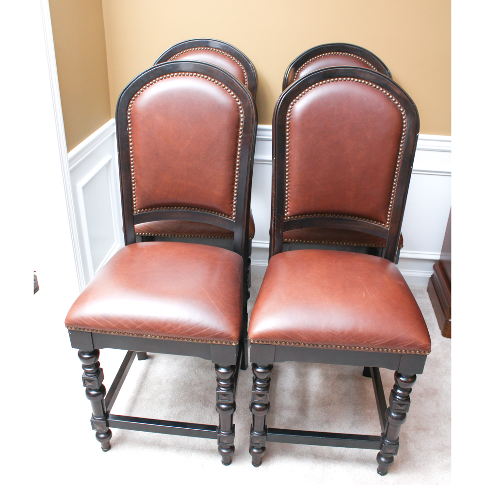 Leather Upholstered Breakfast Bar Chairs