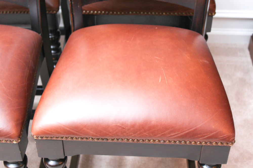 Leather Upholstered Breakfast Bar Chairs