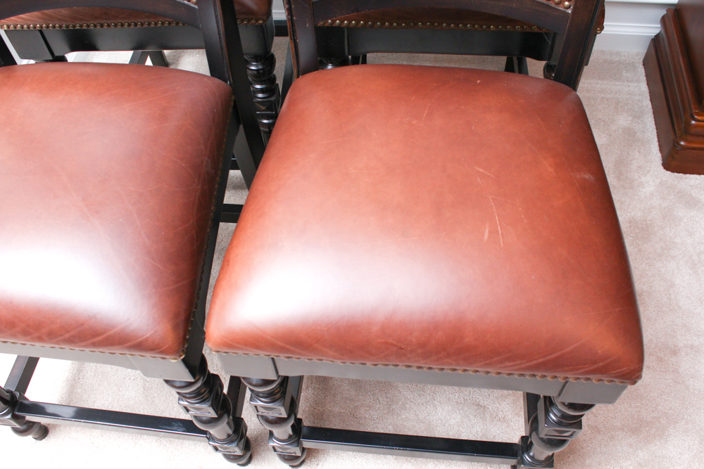 Leather Upholstered Breakfast Bar Chairs