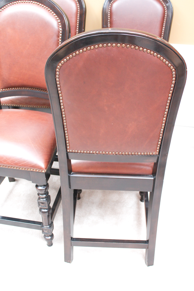 Leather Upholstered Breakfast Bar Chairs